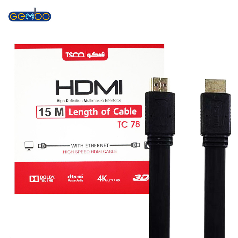 کابل تسکو 15 متری HDMI مدل TC78